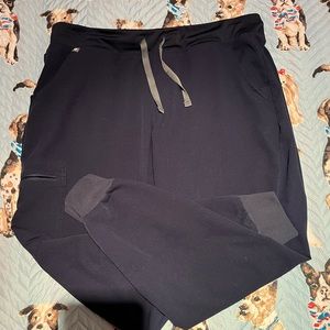 Figs Zamora Jogger Scrub Navy Pant Size Large Petite
